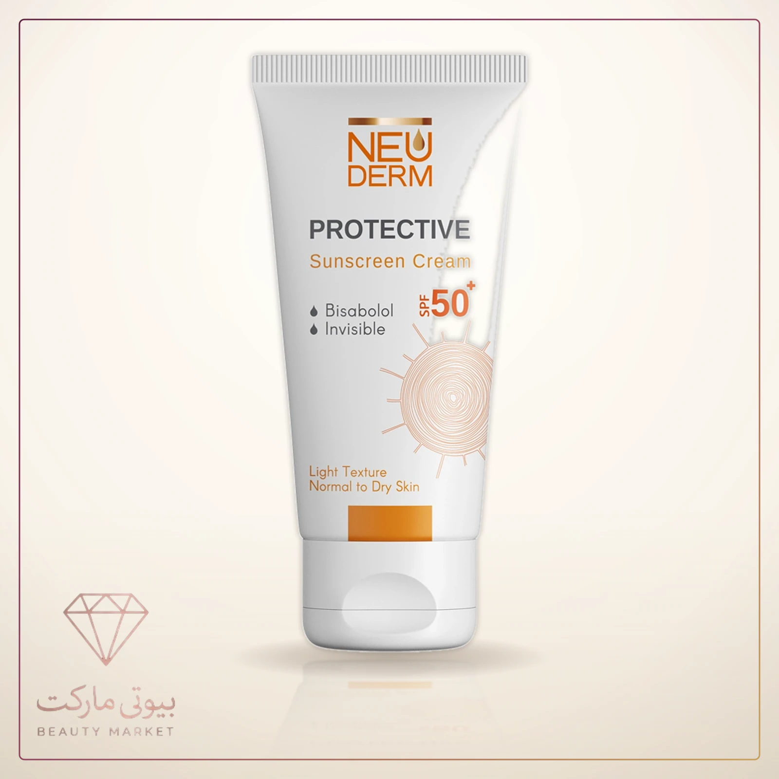 کرم ضد آفتاب بیرنگ SPF 50 نئودرم مدل پروتکتیو مناسب پوست های نرمال و خشک حجم 50 میلی لیتر
