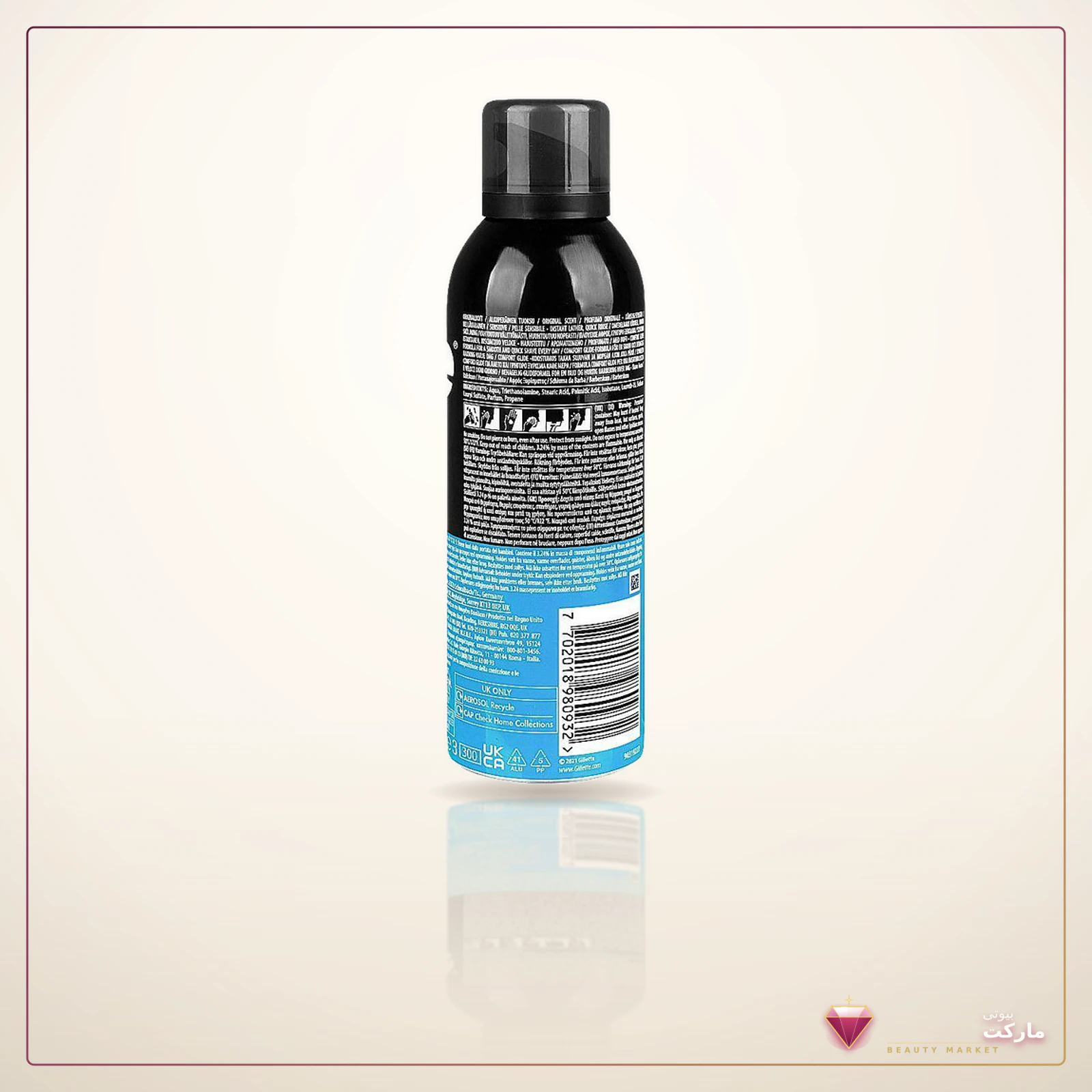 فوم اصلاح ژیلت مدل Original Scent Sensitive حجم 200 میلی لیتر